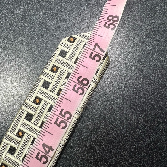 Bergamo Mens Tie Necktie Multicolor Geometric Tied Woven Modern Classic 57 Inch - Picture 4 of 6